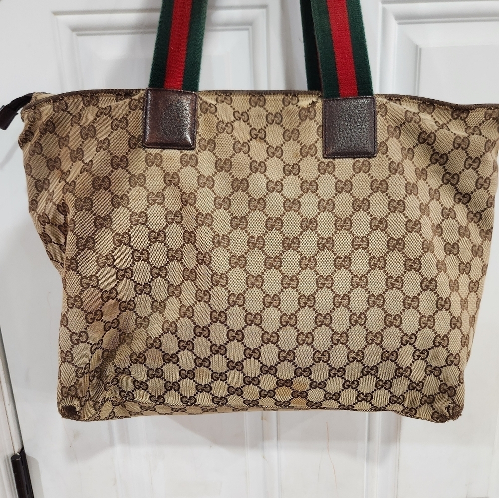 🪄▪️ GUCCI▪️Vintage sherry line large tote  bag ✨️ - Picture 3 of 17